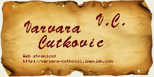 Varvara Ćutković vizit kartica